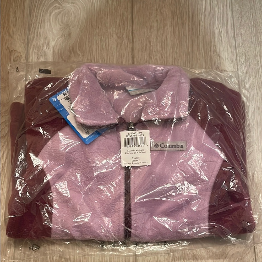 Columbia Purple and Burgundy Fleece Jacket